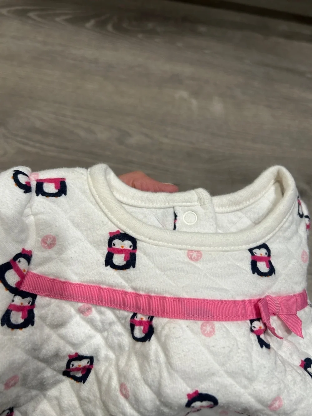 Gymboree Quilted Penguin Baby Girl One Piece